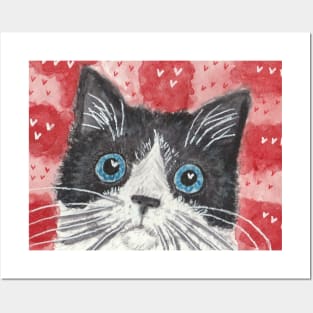 Cute  cat  face  art Posters and Art